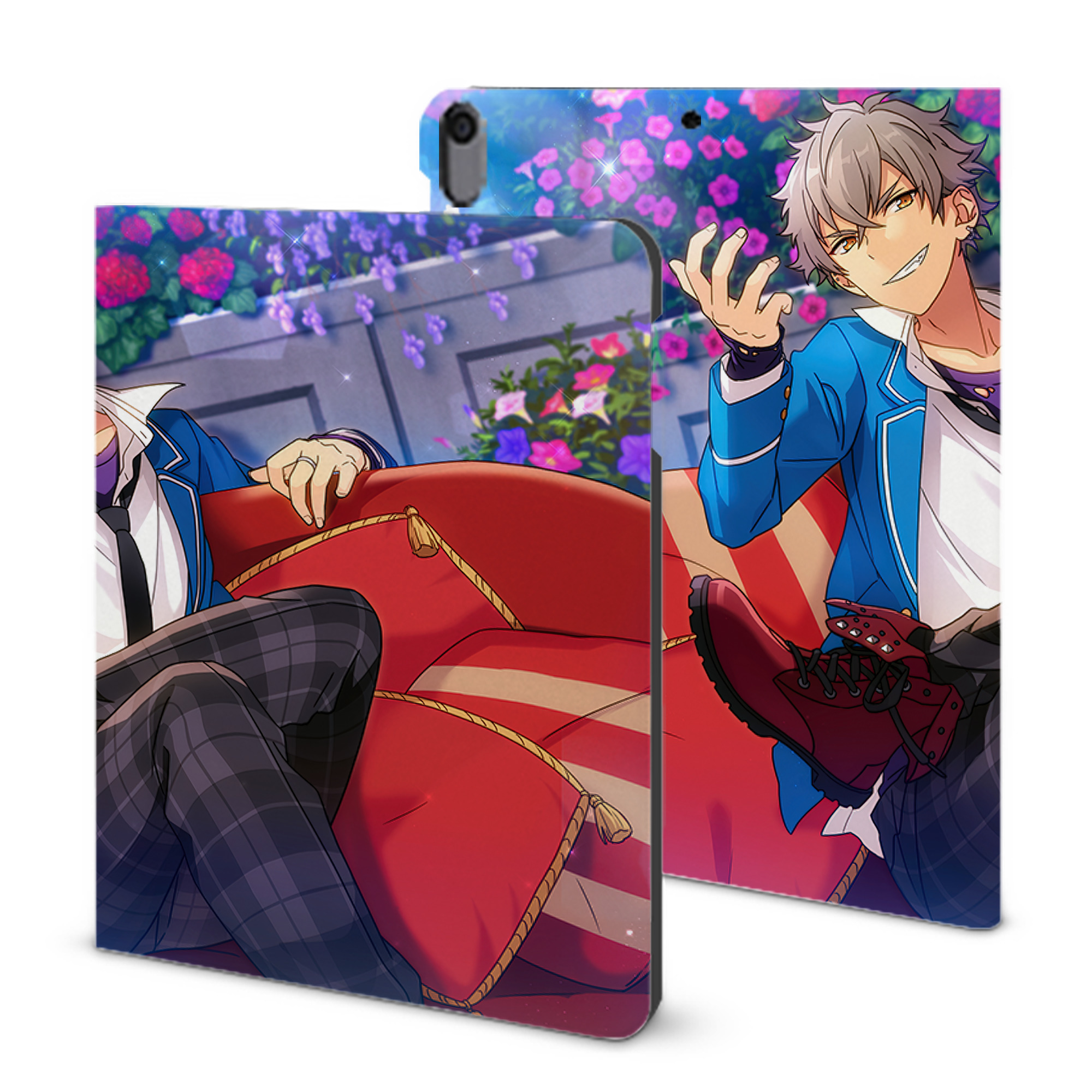 （画像用） あんさんぶるスターズ! Ensemble Stars IPad ケース ブック型 PUレザー TPU 耐衝撃 軽量 薄型 ペン収納なし 全面保護 IPad 各モデル対応